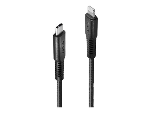 LINDY 3m Reinforced USB Type C to Lightn USB Typ C Male to Lightning Male