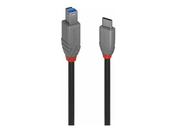 LINDY 3m USB 3.2 Type C to B Cable Anthra Line