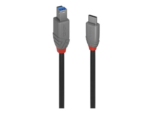 LINDY 3m USB 3.2 Type C to B Cable Anthra Line