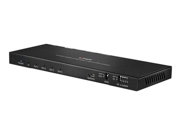 LINDY 4 Port HDMI 2.0 4K60 Splitter – 18GBit/s HDMI 2.0 with Audio