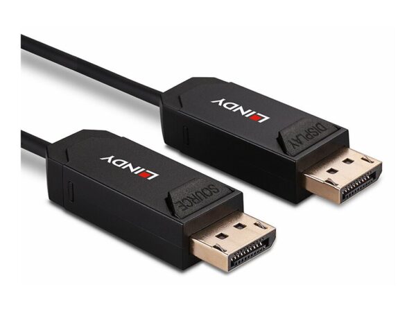 LINDY 40m Fibre Optic Hybrid DP 2.0 UHBR10 Cable