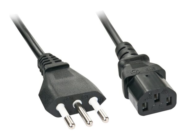 LINDY 5m IEC mains Cable italy Italian mains plug-IEC320 C13