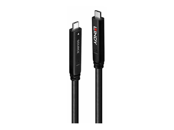 LINDY 8m USB 3.2 Gen 1 and DP 1.4 Type C Hybrid Cable