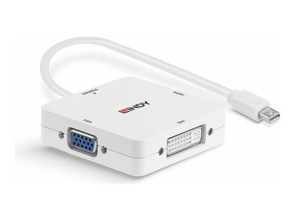 LINDY Adaptateur Mini DP 1.2 vers HDMI 4K30 DVI VGA