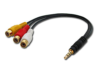 LINDY AudiVideo Adapter 3.5-3xRCA Video+Audio-Stereo 4Segment3.5