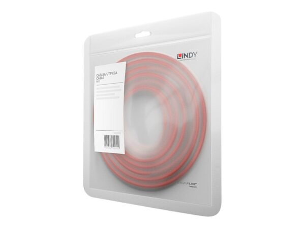 LINDY Basic Cat.6 U/UTP Cable Red 0.3m