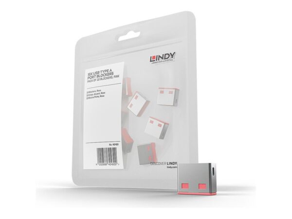 LINDY Bloqueurs de ports USB 10 pièces Rose