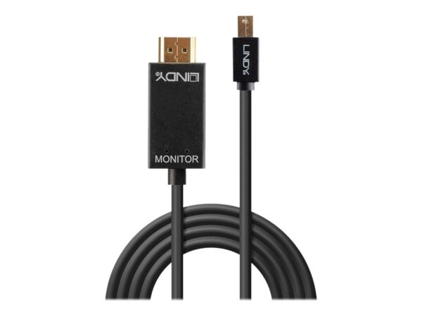 LINDY Câble Mini DisplayPort vers HDMI 4K30 DP:passif 2m