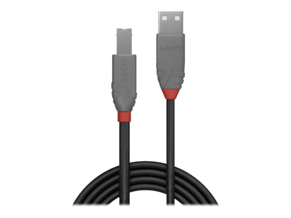 LINDY Câble USB 2.0 type A vers B Anthra Line 1m