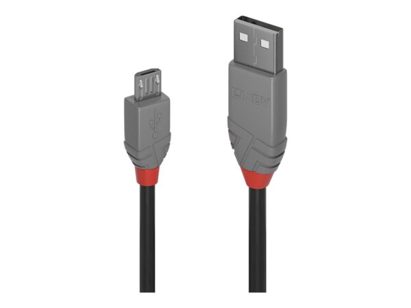 LINDY Câble USB 2.0 type A vers Micro-B Anthra Line 0.2m