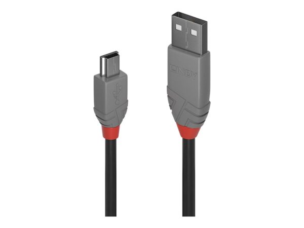 LINDY Câble USB 2.0 type A vers Mini-B Anthra Line 5m