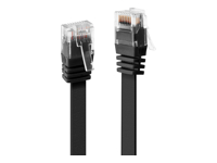 LINDY Cat.6 Flat Ribbon Patch Cable Black 5m Without Shielding