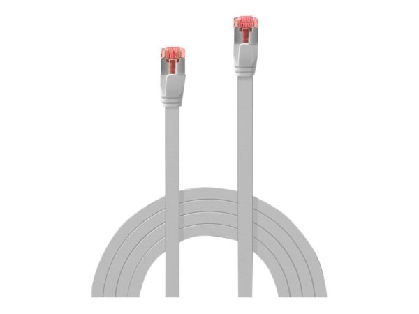 LINDY Cat.6 U/FTP Flat Patch Cable Grey 10m
