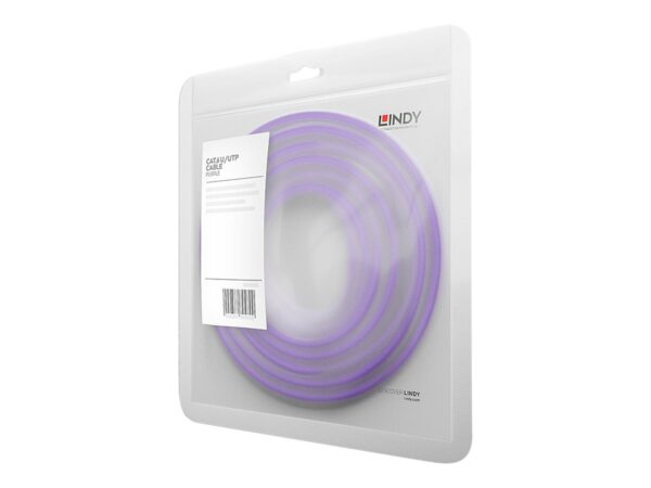 LINDY Cat.6 U/UTP Cable Purple 30m