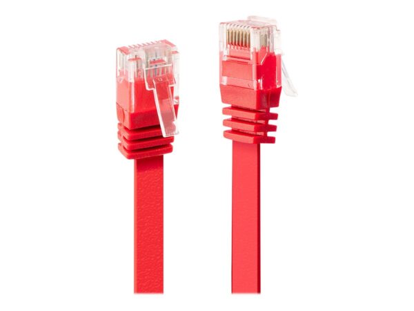 LINDY Cat.6 U/UTP Flat Cable Red 3m