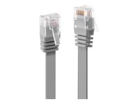 LINDY Cat.6 U/UTP Flat Patch Cable Grey 3m Without Shielding