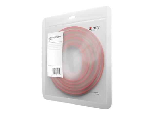 LINDY Cat.6A S/FTP LSOH Red 15m Patch Cable