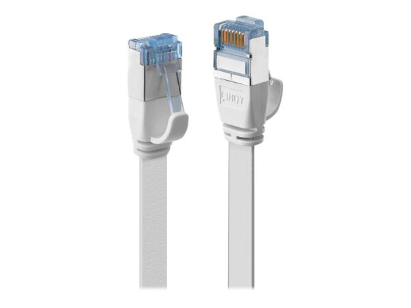 LINDY Cat.6A U/FTP Flat Patch Cable white 2m
