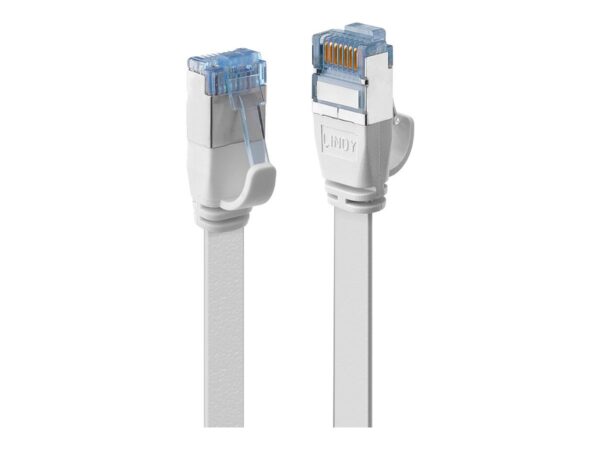 LINDY Cat.6A U/FTP Flat Patch Cable white 2m