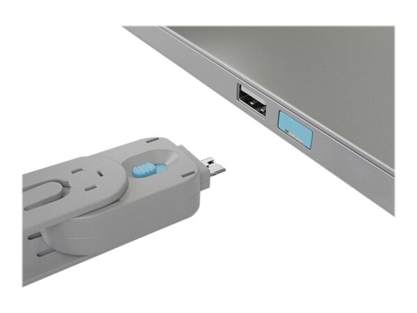 LINDY Clé USB et 4 bloqueurs de ports USB Bleu