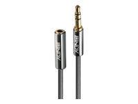 LINDY Cromo Line Audio Cable Stereo 3.5mm-3.5mm M-F 5m anthrazit extension