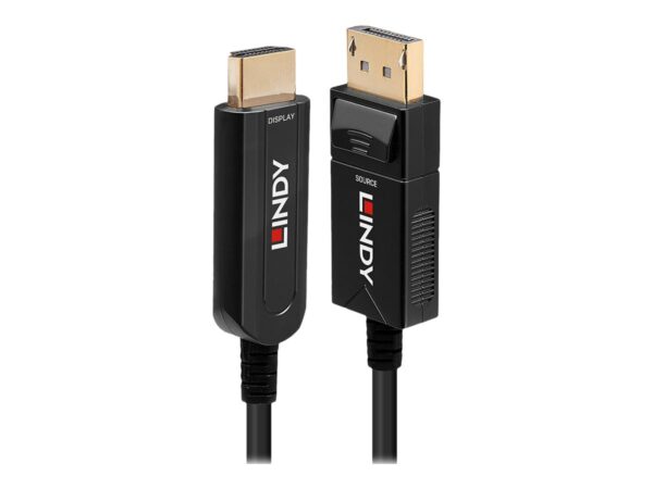 LINDY DP 1.2 to HDMI 18G AOC Hybrid Cable 50m