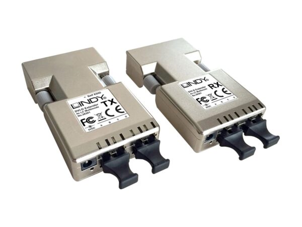 LINDY DVI-D Extender 500m Fiber 2x Duplex LC Multimode 1920×1200