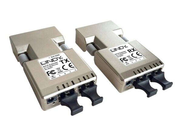 LINDY DVI-D Extender 500m Fiber 2x Duplex LC Multimode 1920×1200