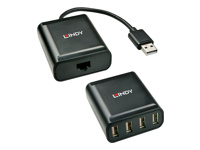 LINDY Extender 4 ports USB 2.0 Cat.5 60m