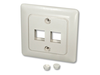 LINDY Face Plate DE for 2 Keystone Face plate with cover 80×80