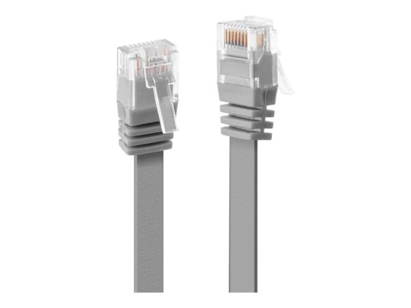 LINDY Flat Patch Cable Grey 2m Without Shielding