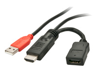 LINDY HDMI Power supply adaper M/F Micro-USB feed from 5 volt in HDMI connection