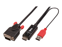 LINDY HDMI to HDMI adapter cable 2m. HDMI Male to VGA Male
