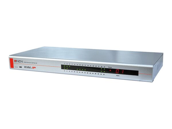 LINDY KVM Switch CAT-32 IP 32 Port USB and PS/2 with remote access through IP