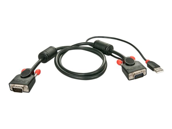LINDY KVM system cable KVM Switch Combo Series USB 1m. HD15M – HD15M+USB-AM 3m