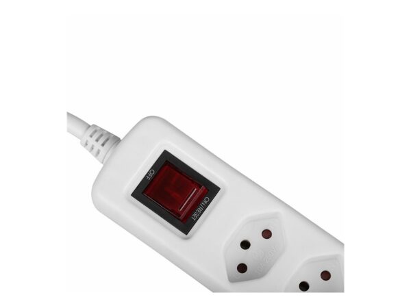 LINDY Mains 5 way gang socket Swiss with on/off Switch 2300W with overvoltage protection