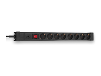 LINDY Mains 8 way gang socket with on/off Switch 3500W with overvoltage protection