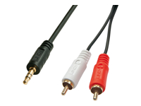 LINDY Premium Audio Adaptercable 1m 2x Phono/RCA to 3.5mm Stereo Jack