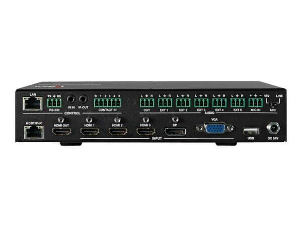 LINDY Presentation Switch Pro with HDBaseT Extender 3 x HDMI DP and VGA Input