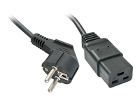 LINDY Schuko to IEC C19 Mains Cable 2m for IEC cold device connections up to 16A