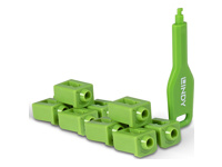 LINDY SFP Port Locks Green 10x + 1 Key