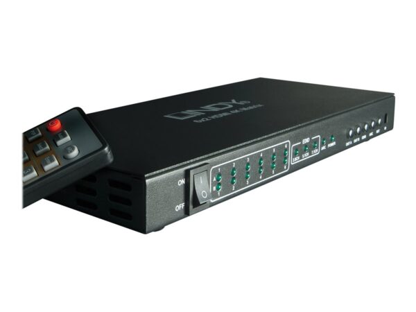 LINDY Switch Matrix HDMI 2.0 6×2 avec fonction PiP 10.2G
