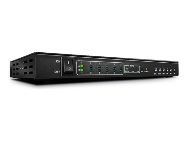 LINDY Switch Matrix HDMI 2.0 6×2 avec fonction PiP 10.2G
