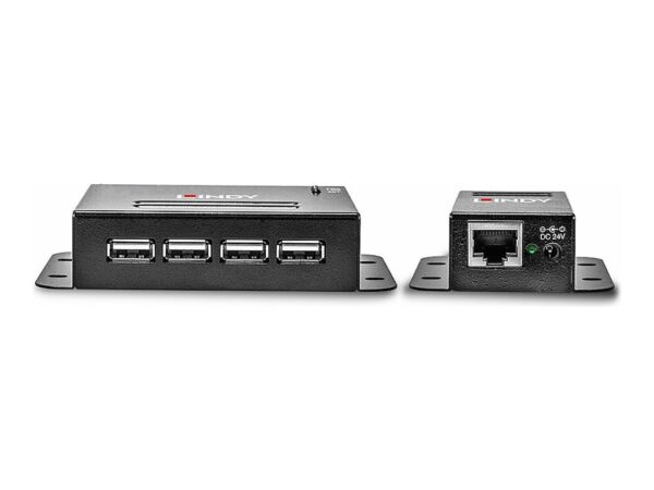 LINDY USB 2.0 Cat.5 Extender 50m Power over RJ45 4 Port