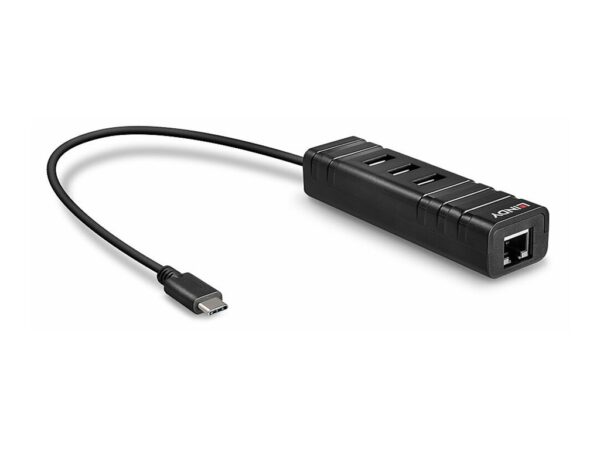 LINDY USB 3.1 Hub and Gigabit Ethernet Adapter USB 3.1 Gen 1 / USB 3.0 USB Type C