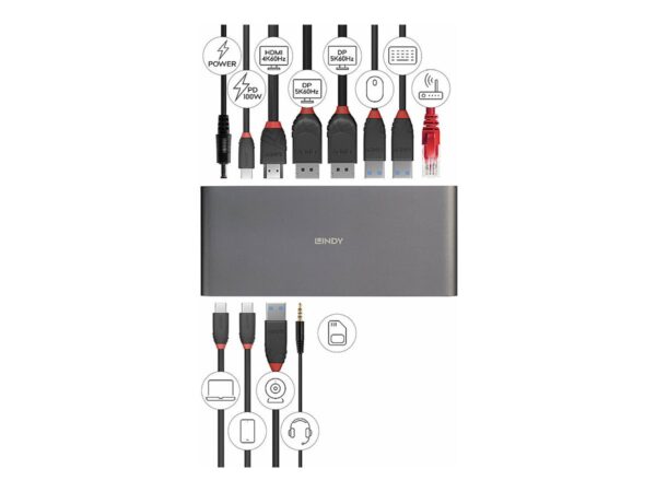 LINDY USB 3.2 Type C Laptop Docking Station