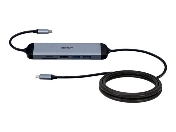 LINDY USB 3.2 Type C Laptop Micro Dock with 1.4m USB PD Charging Cable