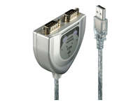 LINDY USB RS232 Converter 2 Port Simultaneously connect two RS-232 serial devices to your USB ready PC or Mac FTDI-Chip