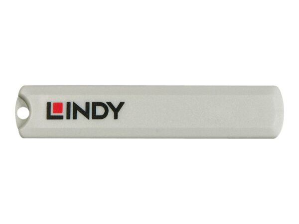 LINDY USB Type C Port Blocker Key – Pack of 4 Blockers Blue