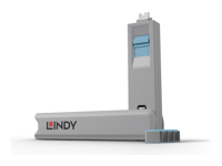 LINDY USB Type C Port Blocker Key – Pack of 4 Blockers Blue